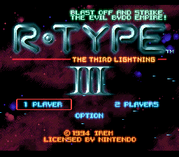 R-Type III - The Third Lightning (Europe) (Beta) Title Screen